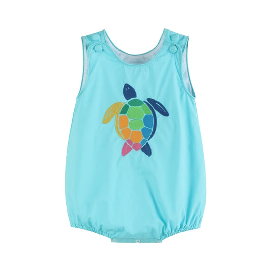 Rainbow Turtle Bubble Romper